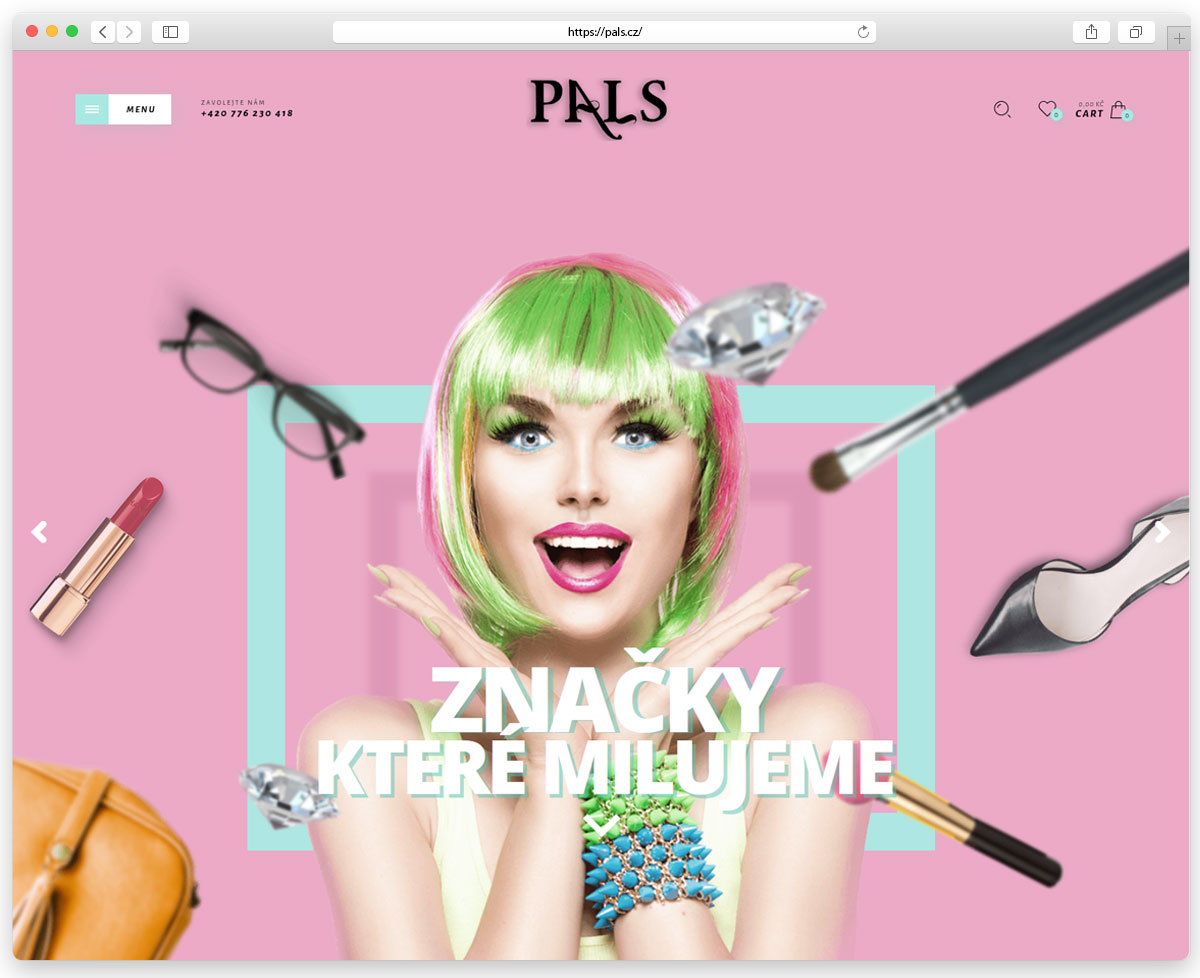 Обновление сайта интернет магазина Pals.cz.